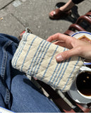 KNITTER'S TOOL CLUTCH - STRIPED SEERSUCKER