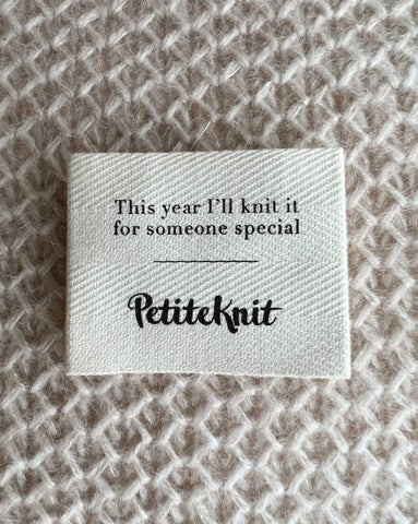 "THIS YEAR I'LL KNIT IT FOR SOMEONE SPECIAL"-LABEL