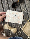 KNITTER´S TOOL PURSE - APRICOT FLOWER