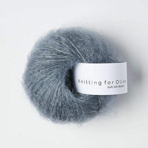 Støvet Petroleumsblå / Dusty Petroleum Blue - Knitting For Olive - Soft Silk Mohair