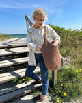 FOR TIL VESKE MED RUND BUNN - C = 68 CM - NATUR (FRENCH MARKET BAG/LITEN TERRAZZO BAG)