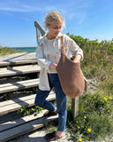 FOR TIL VESKE MED RUND BUNN - C = 68 CM - NATUR (FRENCH MARKET BAG/LITEN TERRAZZO BAG)