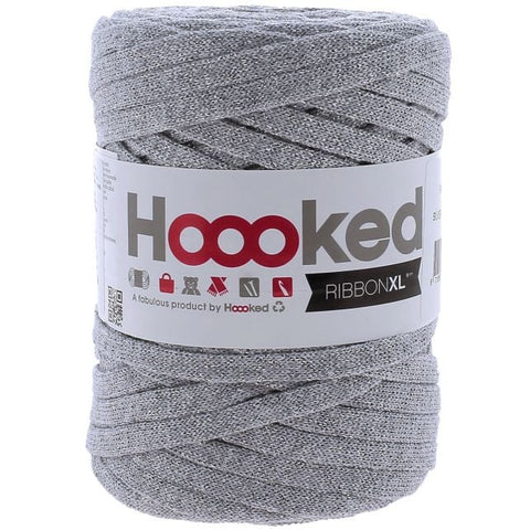 Hooked RibbonXL Lurex - Silver Glitter