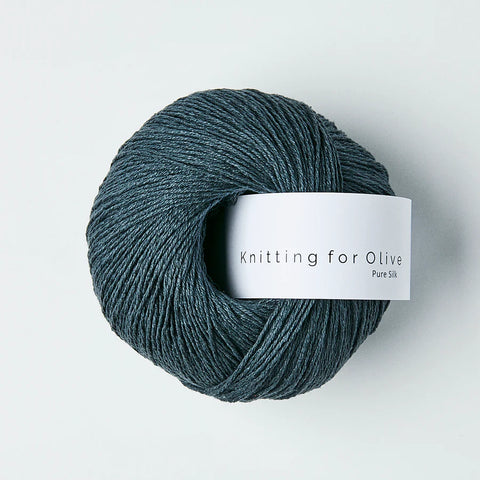 Dyp Petroleumsblå / Deep Petroleum Blue - Knitting For Olive - Pure Silk