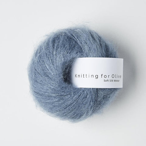 Støvet Dueblå / Dusty Dove Blue - Soft Silk Mohair
