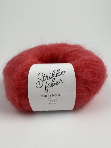 Coral Red 101 - Strikkefeber - Fluffy Mohair