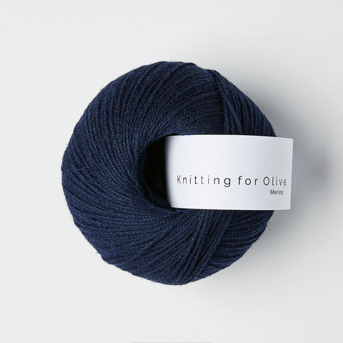 Marineblå / Navy Blue -Knitting For Olive Merino