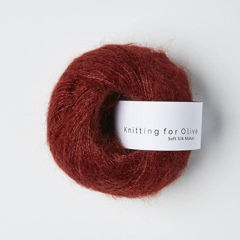 Vinrød/Claret - Soft Silk Mohair